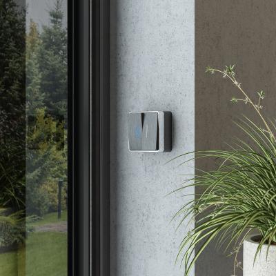 Фото Выключатель двухклавишный с подсветкой Werkel Gallant W5020104 графит рифленый