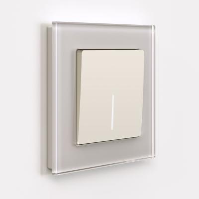 Фото Выключатель одноклавишный с подсветкой Werkel W1110162 айвори матовый