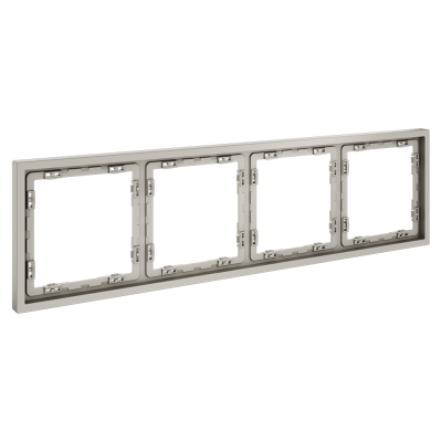 Фото Рамка пластиковая на 4 поста Voltum S70, кашемир, VLS100403