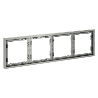 Фото Рамка пластиковая на 4 поста Voltum S70, сталь, VLS100405