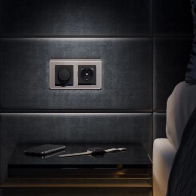 Фото Рамка из стекла на 2 поста Werkel Elite W0022417 дымчатый