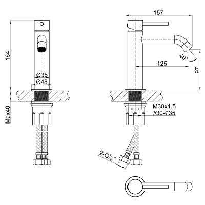 Фото Смеситель для раковины Lemark Kalina LMF-2112S-BRG
