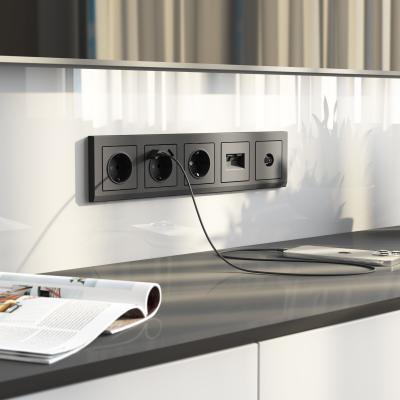 Фото Рамка из поликарбоната на 5 постов Werkel Stark W0051864 графит матовый