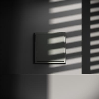 Фото Перекрестный переключатель одноклавишный Voltum S70, титан, VLS010506