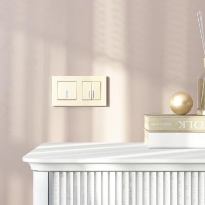 Фото Рамка пластиковая на 2 поста Werkel Slab W0022911 шампань софт