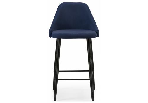 Фото Барный стул Woodville Джама темно-синий / черный матовый