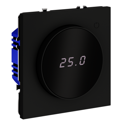 Фото Терморегулятор электронный для теплого пола Voltum S70, черный матовый, VLS070108