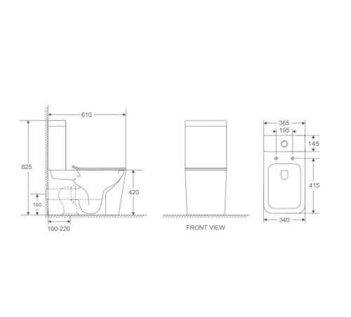 Фото Унитаз-компакт безободковый DQ Berlin DT1437016