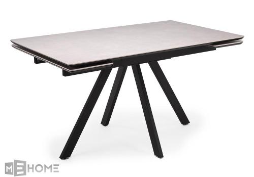 Фото Керамический стол Notta Вилли 140(200) carmen light grey / черный