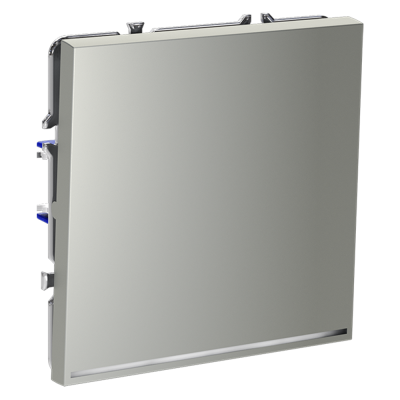 Фото Выключатель встраиваемый одноклавишный с подсветкой Voltum S70, сталь, VLS010205