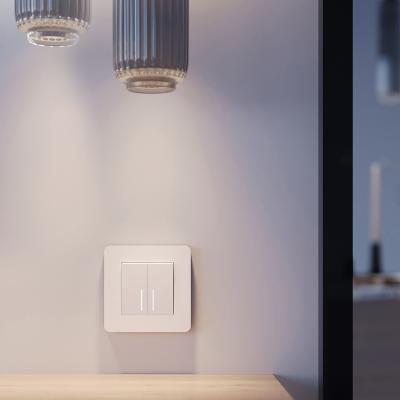 Фото Рамка из поликарбоната на 1 пост Split Werkel W0013068 белый/черный, soft-touch