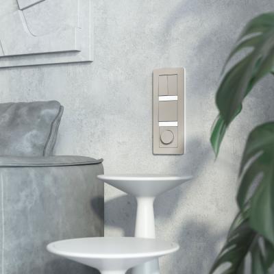 Фото Выключатель двухклавишный Werkel W1220004 дымчатый