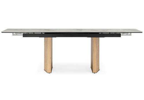 Фото Керамический стол Woodville Монерон 180(240) calacatta gold / дуб монтана