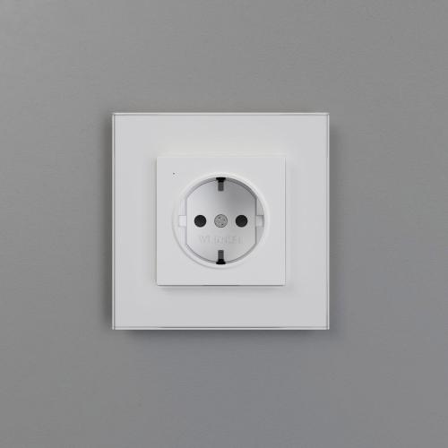 Фото Розетка с белой подсветкой Werkel W1171461 белый матовый