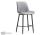 Фото Барный стул Woodville Седа велюр светло-серый / черный