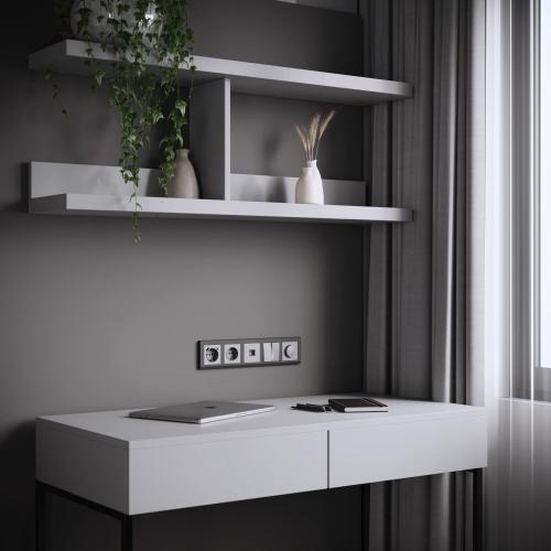 Фото Розетка с USB тип A+C Werkel W1171765 серебряный матовый