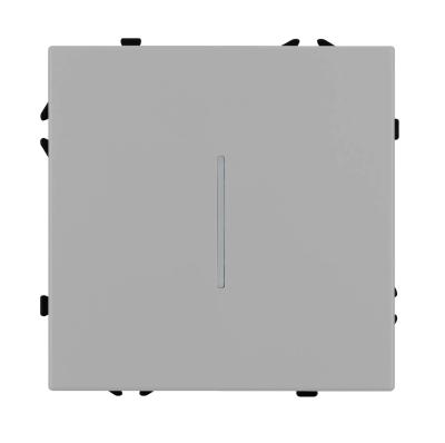 Фото Выключатель одноклавишный проходной с подсветкой Arlight Nobe 059431 никель