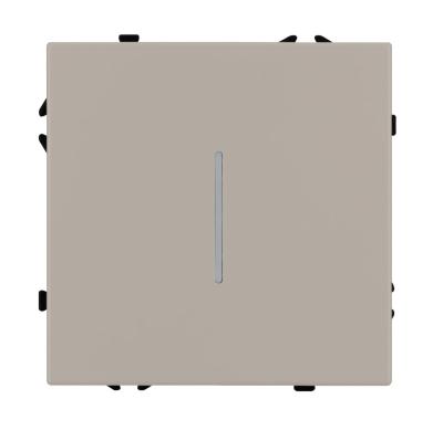 Фото Выключатель одноклавишный проходной с подсветкой Arlight Nobe 059430 кашемир