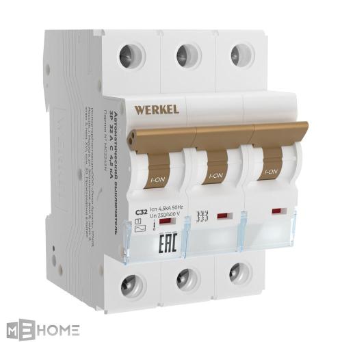 Фото Автоматический выключатель 3P 32A C 4,5кА Werkel W903P324