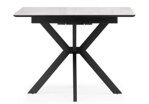 Фото Керамический стол Woodville Гардинг 100(130) серый / черный