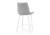 Фото Барный стул Woodville Баодин велюр светло-серый / белый
