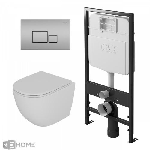 Фото Комплект инсталляция с унитазом и клавишей D&K DS1391604