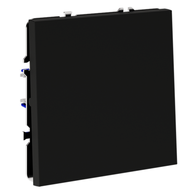 Фото Выключатель с самовозвратом одноклавишный Voltum S70, черный матовый, VLS010608