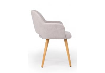 Фото Стул деревянный Notta Эолин светло-серый / светлое дерево