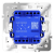 Проходной переключатель двухклавишный с подсветкой Voltum S70, сталь, VLS020405 Фото Проходной переключатель двухклавишный с подсветкой Voltum S70, сталь, VLS020405