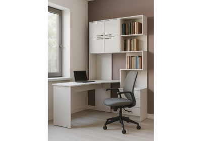 Фото Компьютерный стол Woodville Эльброни левый белый