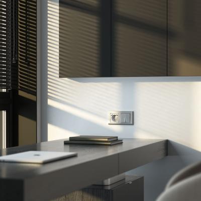 Фото Рамка из пластика на 2 поста Werkel Stark W0021806 серебряный