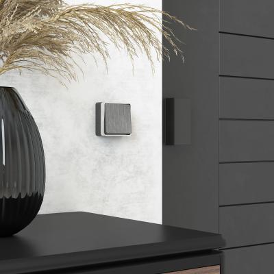 Фото Выключатель одноклавишный накладной Werkel Gallant W5010004 графит рифленый