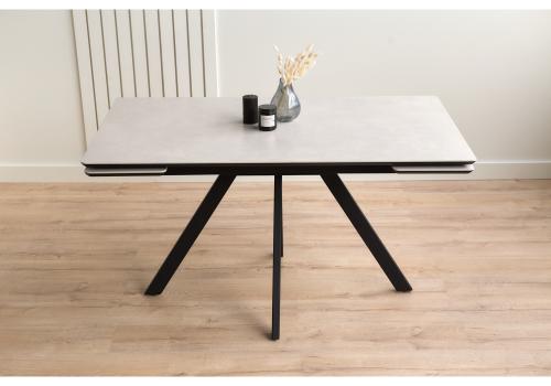 Фото Керамический стол Notta Вилли 140(200) carmen light grey / черный