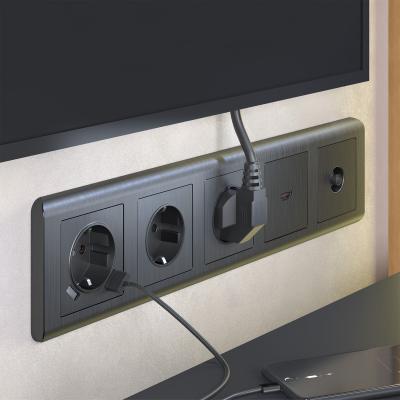 Фото ТВ-розетка оконечная Werkel W1183004 графит рифленый