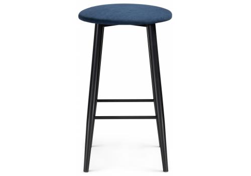 Фото Барный стул Woodville Гангток темно-синий / черный матовый