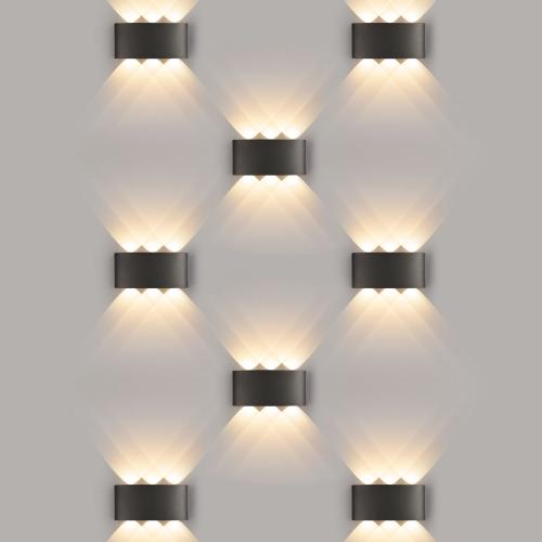 Фото Elektrostandard 1551 Techno LED настенный уличный светильник Twinky Trio серый