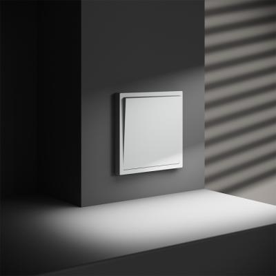 Фото Перекрестный переключатель одноклавишный Voltum S70, белый матовый, VLS010502