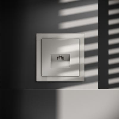 Фото Розетка компьютерная RJ45 кат.6 встраиваемая Voltum S70, кашемир, VLS060103