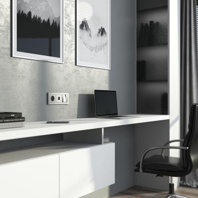 Фото Розетка Ethernet RJ-45 Werkel Hammer W1281006 серебряный