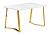 Стол керамический Woodville Селена 1 белый мрамор / золото