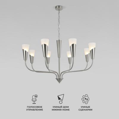 Фото Умный подвесной светильник Eurosvet Rhyton 60167/8 никель