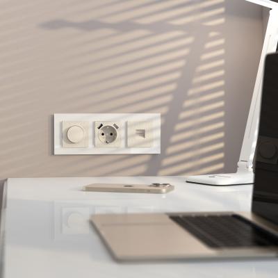 Фото Телефонная розетка RJ-11 Werkel W1182013 перламутровый рифленый