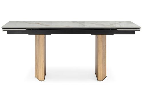 Фото Керамический стол Woodville Монерон 180(240) calacatta gold / дуб монтана