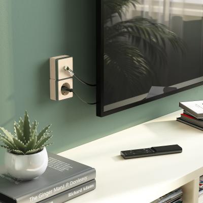 Фото ТВ-розетка оконечная Werkel Gallant W5083010 шампань рифленый