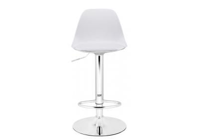 Фото Барный стул Woodville Soft white / chrome