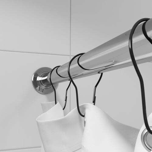 Фото Набор колец  для шторы в ванную комнату IDDIS RINMBL0i15 черный