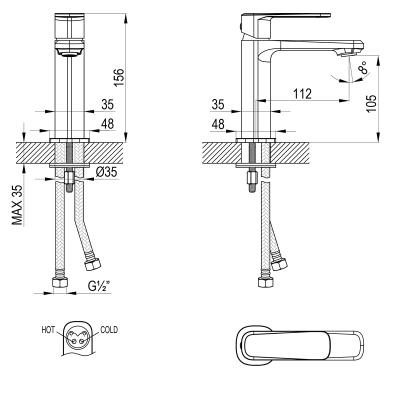 Фото Смеситель для раковины Lemark Melior LMF-1012B-C