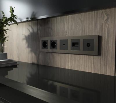 Фото Рамка из поликарбоната на 5 постов Slab Werkel W0052963 бронза