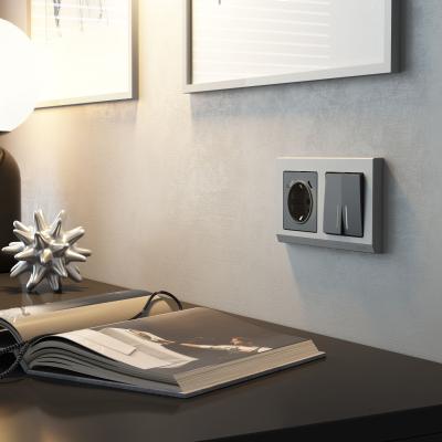 Фото Розетка с USB тип A+C Werkel W1171764 графит матовый