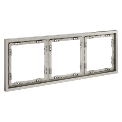 Фото Рамка пластиковая на 3 поста Voltum S70, кашемир, VLS100303
